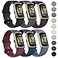 Tobfit 6 PACK Sport Bands Compatible with Fitbit Charge 5 Bands for Women Men Soft Silicone Waterproof Straps Replacement Wristbands Compatible for Fitbit Charge 5 WatchbandSmall BlackDark