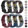Tobfit 6 PACK Sport Bands Compatible with Fitbit Charge 5 Bands for Women Men Soft Silicone Waterproof Straps Replacement Wristbands Compatible for Fitbit Charge 5 WatchbandSmall BlackDark