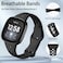 Laffav Bands Compatible with Fitbit Versa 3Versa 4Fitbit Sense bands for Women Men Slim Soft Silicone Sport Strap Replacement Wristband Small BlackPine GreenPurpleBlue Gray