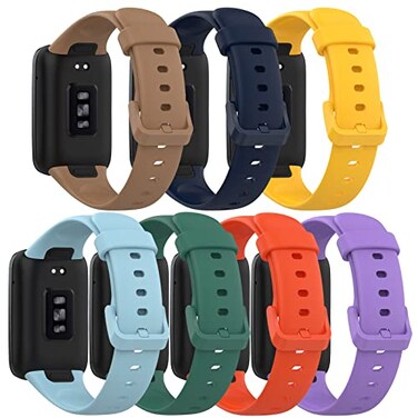 FitTurn 7pack Bands Soft Silicone Watch Strap for Xiaomi Mi Band 7 Pro Replacement Sport Strap Wristband Bands Bracelet for Mi Band 7 Pro Activity Tracker