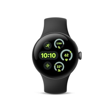 Google Pixel Watch 3 41mm 2024 Model Android Smartwatch Heart Rate Tracking Fitbit Advanced Running Fitness Insights 24Hour Battery Matte Black Aluminum Case Obsidian Band LTE