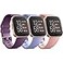 Meliya PACK 3 Soft Silicone Bands Compatible for Fitbit Versa 2 Fitbit VersaFitbit Versa Lite Adjustable Sport Bands for Women Men Small Large PurpleVioletPeach Large
