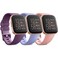 Meliya PACK 3 Soft Silicone Bands Compatible for Fitbit Versa 2 Fitbit VersaFitbit Versa Lite Adjustable Sport Bands for Women Men Small Large PurpleVioletPeach Large