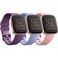 Meliya PACK 3 Soft Silicone Bands Compatible for Fitbit Versa 2 Fitbit VersaFitbit Versa Lite Adjustable Sport Bands for Women Men Small Large PurpleVioletPeach Large