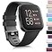 AK Sports Bands Compatible for Fitbit Versa 2Versa Soft Elastomer Multicolors Replacement Wristbands for Fitbit Versa 2 Smart Watch Black Small