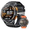 Tiwain Military Smart Watches Builtin GPS 170 Sport Modes for Men with Flashlight Smartwatch for Android Phones and iPhone 143 AMOLED Screen Bluetooth Call Compass Altimeter Black Orange 2 Bands
