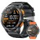Tiwain Military Smart Watches Builtin GPS 170 Sport Modes for Men with Flashlight Smartwatch for Android Phones and iPhone 143 AMOLED Screen Bluetooth Call Compass Altimeter Black Orange 2 Bands