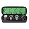 RIGICASE 4 slots Watch travel case hard watch box storage organize holder with soft foam insert fit watches up to 55mm facegreen microfiber lining