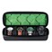 RIGICASE 4 slots Watch travel case hard watch box storage organize holder with soft foam insert fit watches up to 55mm facegreen microfiber lining