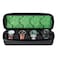 RIGICASE 4 slots Watch travel case hard watch box storage organize holder with soft foam insert fit watches up to 55mm facegreen microfiber lining