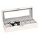 NEX Watch Case 6 Slot Leather Watch Box Display Case Organizer Glass Jewelry Storage