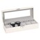 NEX Watch Case 6 Slot Leather Watch Box Display Case Organizer Glass Jewelry Storage