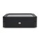 Wolf Designs WOLF Windsor 15Piece Watch Box Black Features 15 Watch Compartments Vegan Leather Exterior