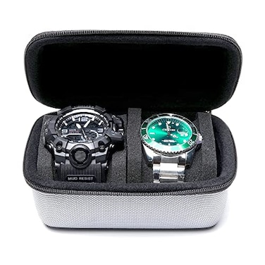 AUKURA watch travel case Gray 2 slot