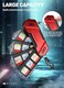 Mumba 12 Game Card Case for Nintendo Switch Game Cards Portable and Exquisite Protective Hard Shell with 4 Layer Rotatable Holder for Nintendo Switch 2SwitchSwitch OLEDLite Ruddy