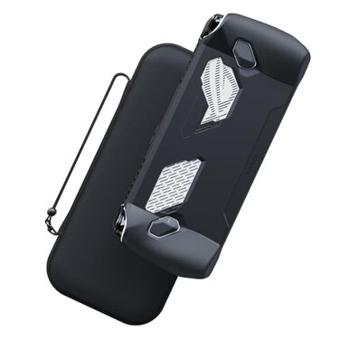 SkullCo. Skull Co GripCase Bundle for ROG Ally 2023 Soft Protective Case with Textured Grips Full Protection and StandShockAbsorption NonSlip and AntiScratch Cover Designwith Slim Carrying CaseBlac