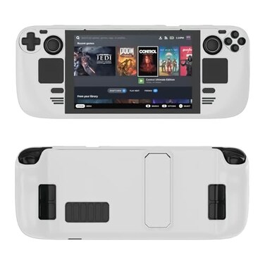 Sorandy Steam Deck Case Steam Deck Carrying Case Kickstand Protective Case for Steam Deck Steam Deck Accessories with Drops Scratches Dust Fingerprints Hands Full