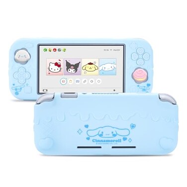 Kuitmor Switch Lite Protective CaseSoft Silicone Protective ShellAntiScratch Protective Cover Case for Switch Lite with 2 Thumb Grip CapsBlue Cinnamoroll