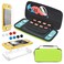 YUANHOT Carrying Case Plus TPU Case Cover and Screen Protector Compatible with Nintendo Switch Lite 4 in 1 Accessories Kit Portable Carrier Travel Bag Case Comes with 8 Game Card Slots for Switch Lite