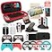 Arisll Switch OLED Accessories Family Bundle Accessories for Nintendo Switch OLED Carry Case Screen Protector4 Pack Joy Con Grips and Steering Wheels Case CoverStand MountJoy Con Charger and More