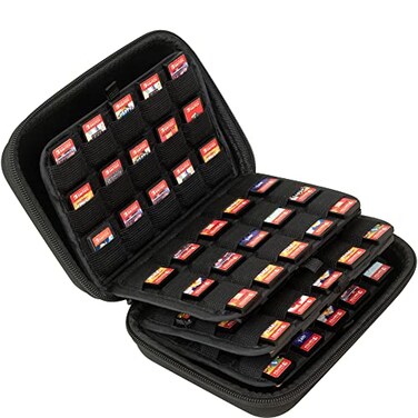 ButterFox 120 Switch Game Case for Nintendo Switch Switch Game Card Storage Holder or SD Memory Card Case 120 Black
