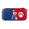 PDP Gaming Officially Licensed Nintendo Switch Slim Deluxe Travel Case Switch OLED Protective Carrying Case and 14 game holder Hardshell Protection Protective Vegan Leather Mario Blue Red