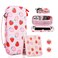 FANPL Carrying Case for Nintendo Switch Switch OLED Pink Cute Strawberry Travel Hard Protectiv Cover for Switch with Adjustable Shoulder Strap Game Case Thumb Grips Super soft plush lining