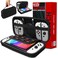 Orzly Carry Case Compatible with Nintendo Switch and New Switch OLED Console Black Protective Hard Portable Travel Carry Case Shell Pouch with Pockets for Accessories and Games