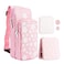 RHOTALL Pink Travel Bag for Nintendo SwitchLiteOLED2 Large Capacity Portable Carrying Case Compatible for Chest Shoulder Accessories Storage Backpack with12 Slots Game CaseThumb Grip CapsSakura