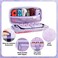 RHOTALL Purple Carrying Case for Nintendo Switch OLED Cute Storage Case for Switch OLED Accessories with Hard Protective Case Screen Protector Adjustable Shoulder Strap and 2 Thumb Caps for fish