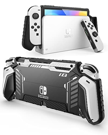 i-Blason iBlason Armorbox for Nintendo Switch OLED Case 2021 Dockable Comfortable Grip Protective AntiScratch Case Compatible with Nintendo Switch OLED Model and JoyCon Controller White