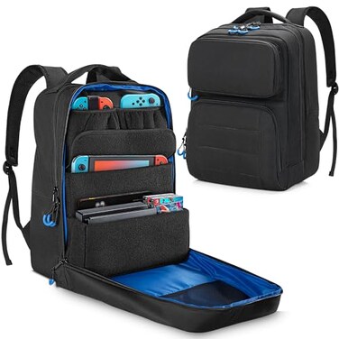 PGmoon Travel Storage Backpack Compatible with Nintendo SwitchSwitch 2LiteOLED Model Protective Carrying Case with Various Pockets For Dock Controllers More Accessories Patent Design