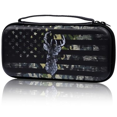 WtallasiSei Camouflage Flag Deer Hunting Carry Case Compatible With Nintendo Switch Lite And Switch Oled Hard Portable Travel Storage Bag For Accessories Console