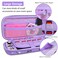 TIKOdirect Carrying Case for Switch OLED Cute Portable Travel Bag in Lovely Pattern Design of Purple Interior with Soft Protective Case Screen Protectors and Thumb Grip caps Purple