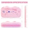 RHOTALL Pink Cat Plush Bag Carry Case Compatible with SwitchOLEDCute Furry Portable Travel Protective Crossbody Bag with Removable Shoulder Strap2 Thumb CapsShockAbsorption