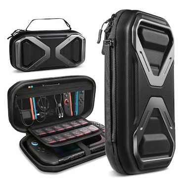 SUPCASE Pro Edition Carrying Case for Nintendo Switch 2 2025 12 Game Card Storage MilitaryGrade Protection Spacious Portable Hard Shell Travel Bag for Switch 2 Console Accessories Black