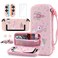 GLDRAM Pink Carrying Case for Nintendo Switch 2 Cute Girly Accessories Kit with Portable Travel Storage Bag Hard Shell Protective Cover Skin Screen Protector Shoulder Strap 2 Thumb Grips