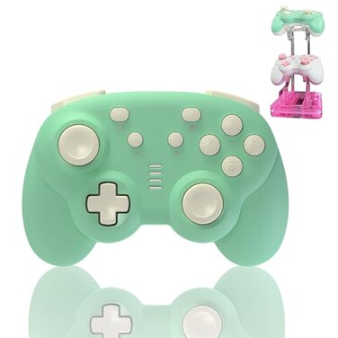 turbX Mate Mini wireless Nintendo switch wireless controller usb controller for pc Small Gamepad 6Axis Gyro Motion Sensor Joystick Retro Green