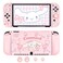 DLseego Cute Dog Switch OLED Protective Case Silicone Soft Cover Shockproof Pink Skin Joy Con Shell with 4PC Cat Claw Thumb Grips Caps