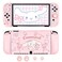 DLseego Cute Dog Switch OLED Protective Case Silicone Soft Cover Shockproof Pink Skin Joy Con Shell with 4PC Cat Claw Thumb Grips Caps