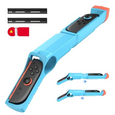 FASTSNAIL Switch 12 Compatible Shooting Gun for Nintendo Switch 21OLED for JoyCon 2 Hand Grip for Joycon 1 or for Joycon 2 Gun Controller Switch 2 Controller Accessories for Hunting Games