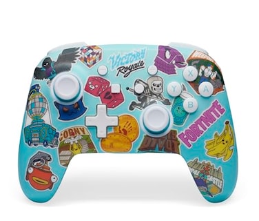 PowerA Enhanced Wireless Controller for Nintendo SwitchSwitch 2 Switch LiteOLED Model Fortnite Sticker Mania Gamepad game controller Officially Licensed