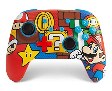 PowerA Enhanced Wireless Controller for Nintendo SwitchSwitch 2 Switch LiteOLED Model Mario Pop Gamepad game controller Officially Licensed