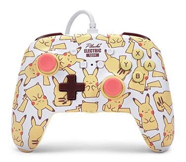 PowerA Enhanced Nintendo Switch and Switch 2 Wired Controller Pikachu Blush Officially licensed