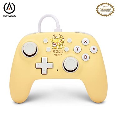 PowerA Nano Wired Controller for Nintendo Switch Pikachu Friends Comfortable Ergonomics Officially Licensed