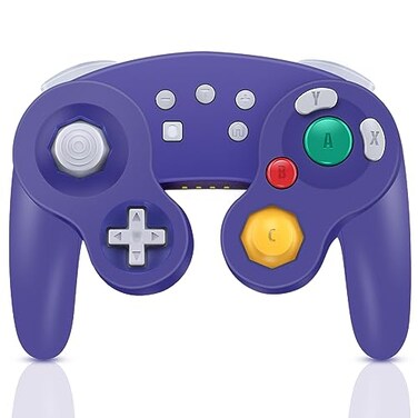 ADHJIE Gamecube Controller for Switch NintendoWireless Gamecube Switch Pro Controller for Nintendo SwitchPCSteam6Axis Gyro MotionOneButton Wake Up Screenshot Function Purple