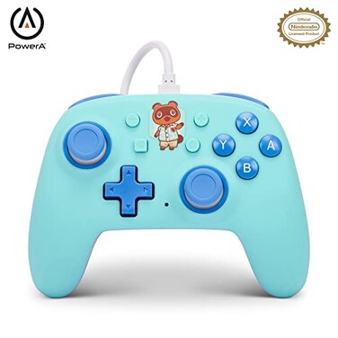 PowerA Nano Wired Controller for Nintendo Switch Animal Crossing Comfortable Ergonomics Officially Licensed