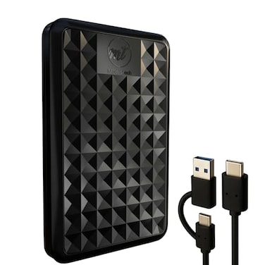 ModusTech Facet 500GB External Hard Drive Portable USBCUSB 31 Plug Play Ultra Slim HDD Hard Drive for Backup Gaming PC Mac Laptop PS4 Xbox Smart TV Black