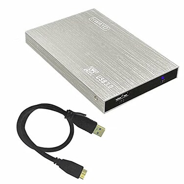 HWAYO 25 HDD 1TB Ultra Slim Portable External Hard Drive USB30 Storage for Xbox One Console PC Laptop MacBook Silver