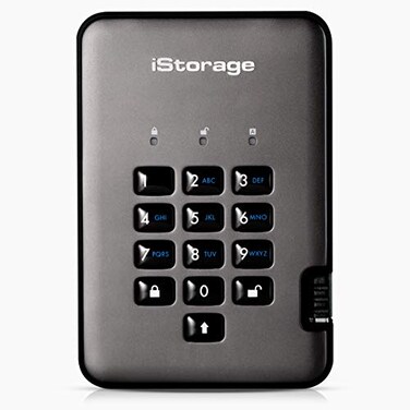 iStorage diskAshur PRO2 HDD 5TB Secure Portable Hard Drive FIPS Level 3 Password Protected DustWaterResistant Hardware encryption